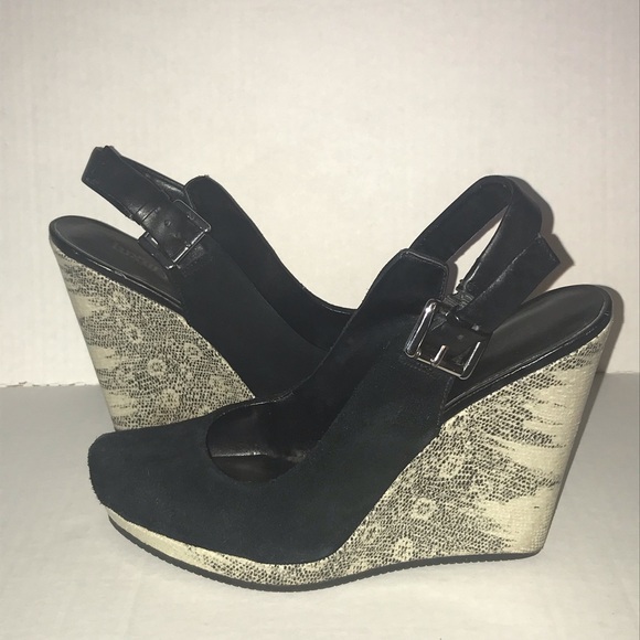 Luxury Rebel Wedge Heels Black - Picture 2 of 8